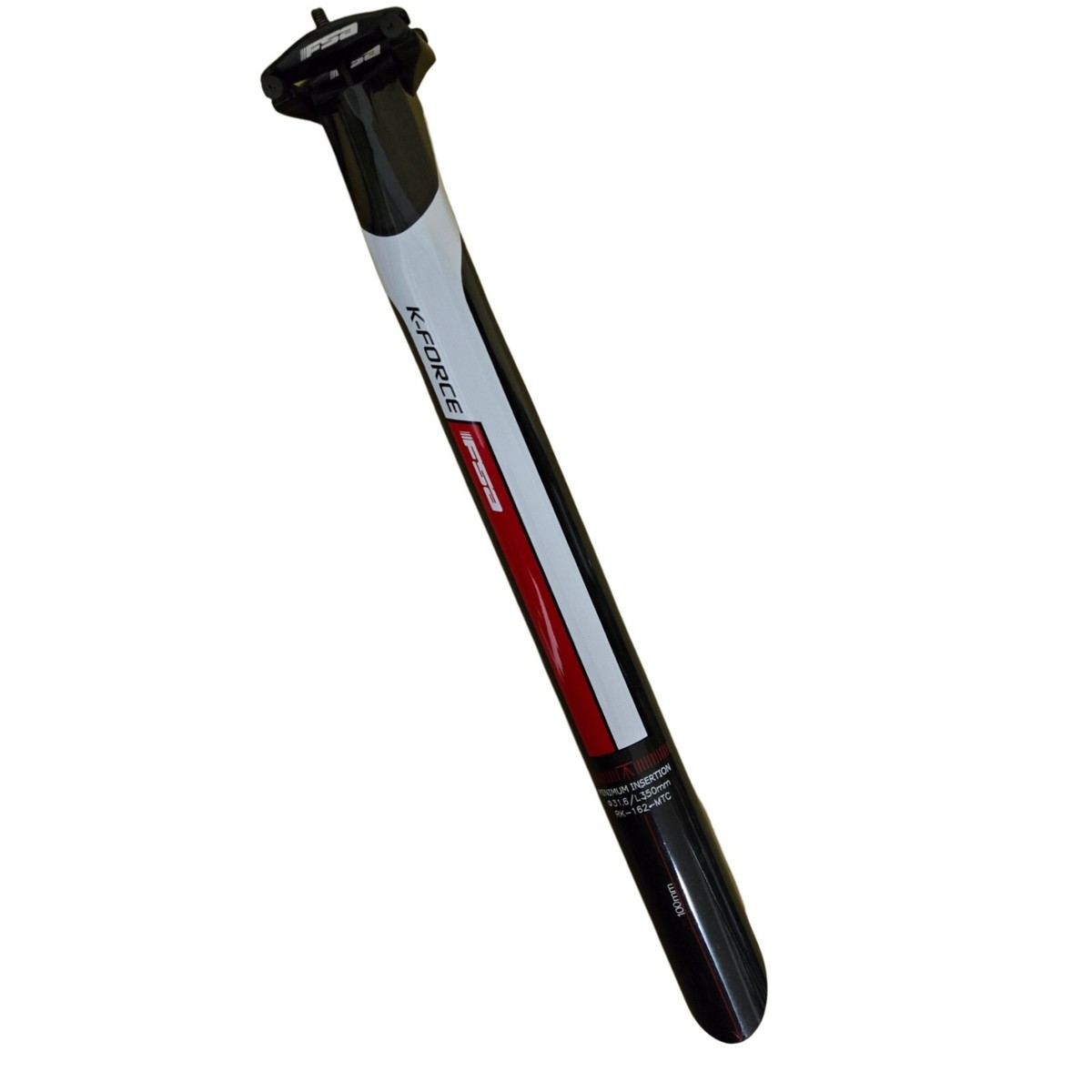 Tige De Selle Carbone FSA K-Force SB25 31,6 Mm X 350 Mm - Déport 25 Mm - Vélo De Route