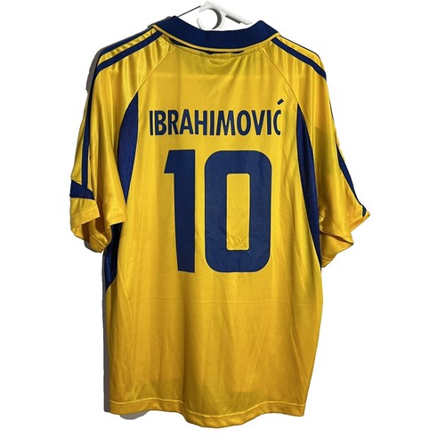 Umbro イエロー シャツ IBRAHIMOVIĆ 10 Zlatan Ibrahimovic #10 Sweden 2007/2008 ORIGINAL Umbro Vintage