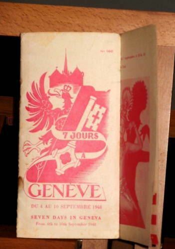1948 depliant turistico GENEVE seven days in Geneva