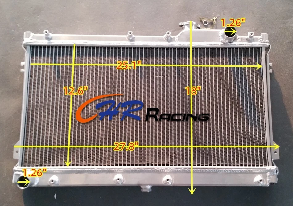 Aluminum Radiator + FANS For 90-97 Mazda Miata 1.6L 1.8L MX-5 MX5 NA MT - Imagem 2 de 4