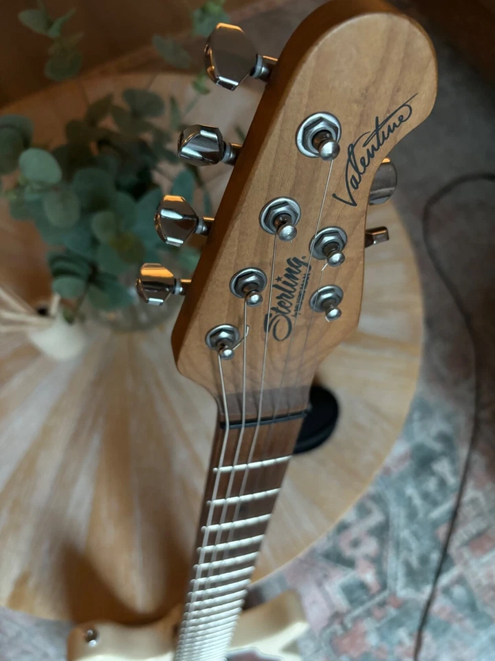 (Music man) valentine electric guitar. Cream everything works and is intact. - Image 2 of 4