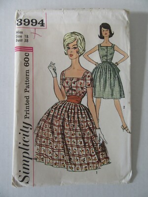 Vintage 1950s/60s Simplicity size 18 Ladies 1pc Step-In Dress MCM Lucille  Style | eBay