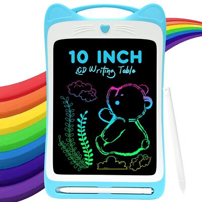 BRTON LCD Writing Tablet 10 Inch Doodle Board Toddler Toys for 3-6 Years Old ...