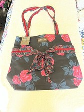Matilda Jane Heartstrings, Tote  Bag, Black And Rose New With Tags
