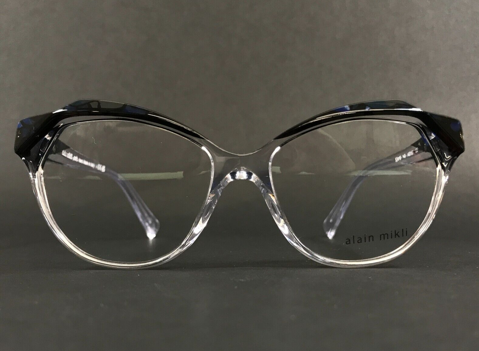 Alain Mikli Eyeglasses Frames A03153 003 Crystal Black Mosaic Blue 53-16-140