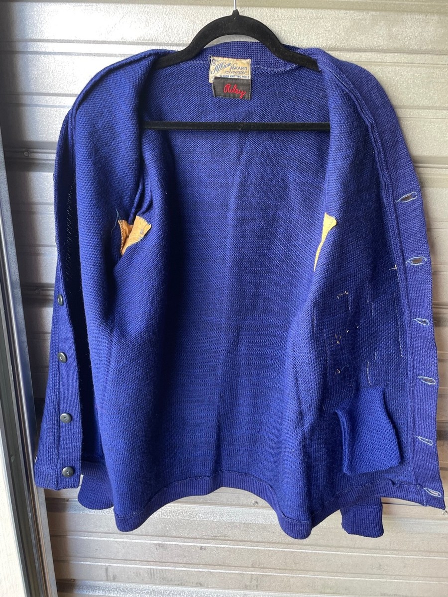 Vintage 1950's Albion Award Sweater Blue Varsity Letterman Vintage 1950's Albion Award Sweater Blue Varsity Letterman