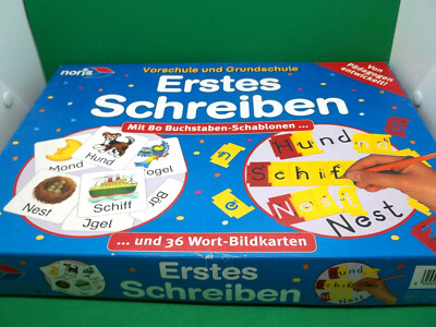 Noris Verlag Vorschule + Grundschule Erstes Schreiben - 80 Buchstaben Schablonen