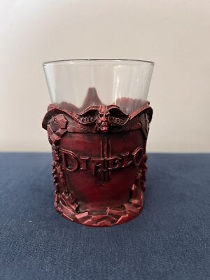 Diablo 3 Collectors Cup Glass Blizzard 3D Design Red Textured Character Details