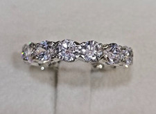 4Ct Rund Künstlicher Diamant Ewigkeitsring Stil 14k Weiß Vergoldet Ring