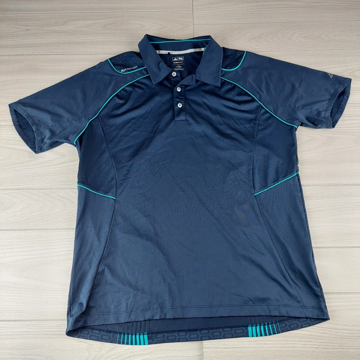 adidas blue golf shirt