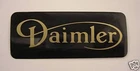 DAIMLER ROCKER COVER BADGE - BLACK / GOLD LETTERING C35733 X 2