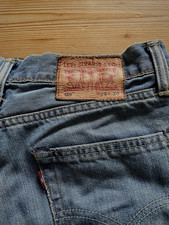Levis 504 Herren Jeans Blau Denim Gerade Five...