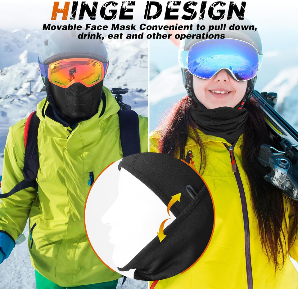 Maschera Da Sci Per Uomo Donne Balaclava Maschera Viso Invernale - Foto 8