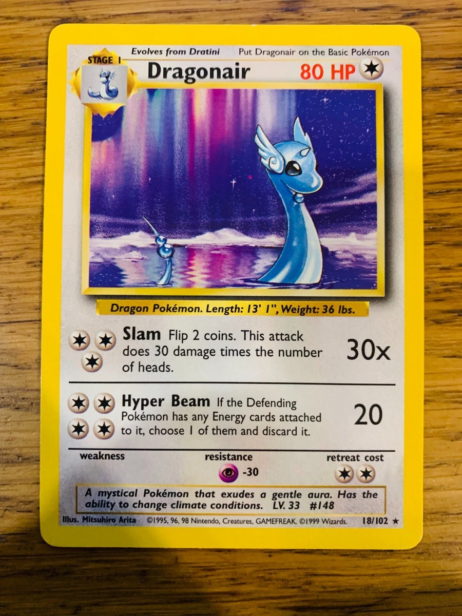 Dragonair (18/102) Rare Base Set Pokemon Card! FAST & FREE P&P!
