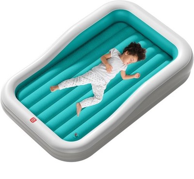 Inflatable Toddler Travel Bed with 3-Sided Safety Bumpers, Extra Large Kids A...