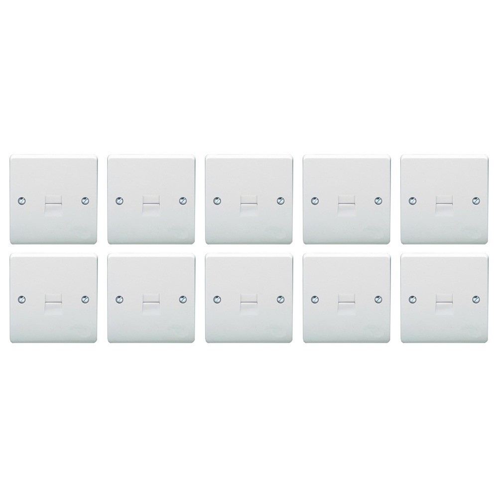 10 x Crabtree 7284 Capital Telephone Sockets 1 Gang Secondary/ Extension/ Slave