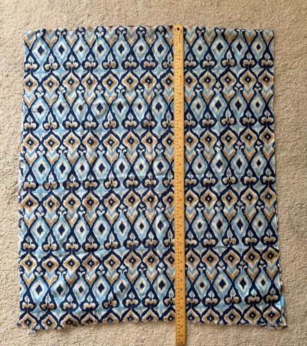 J.McLaughlin Neu Schilf Schal Navy/Beige/Hellblau Ikat Wolle Leicht - Bild 10 von 13