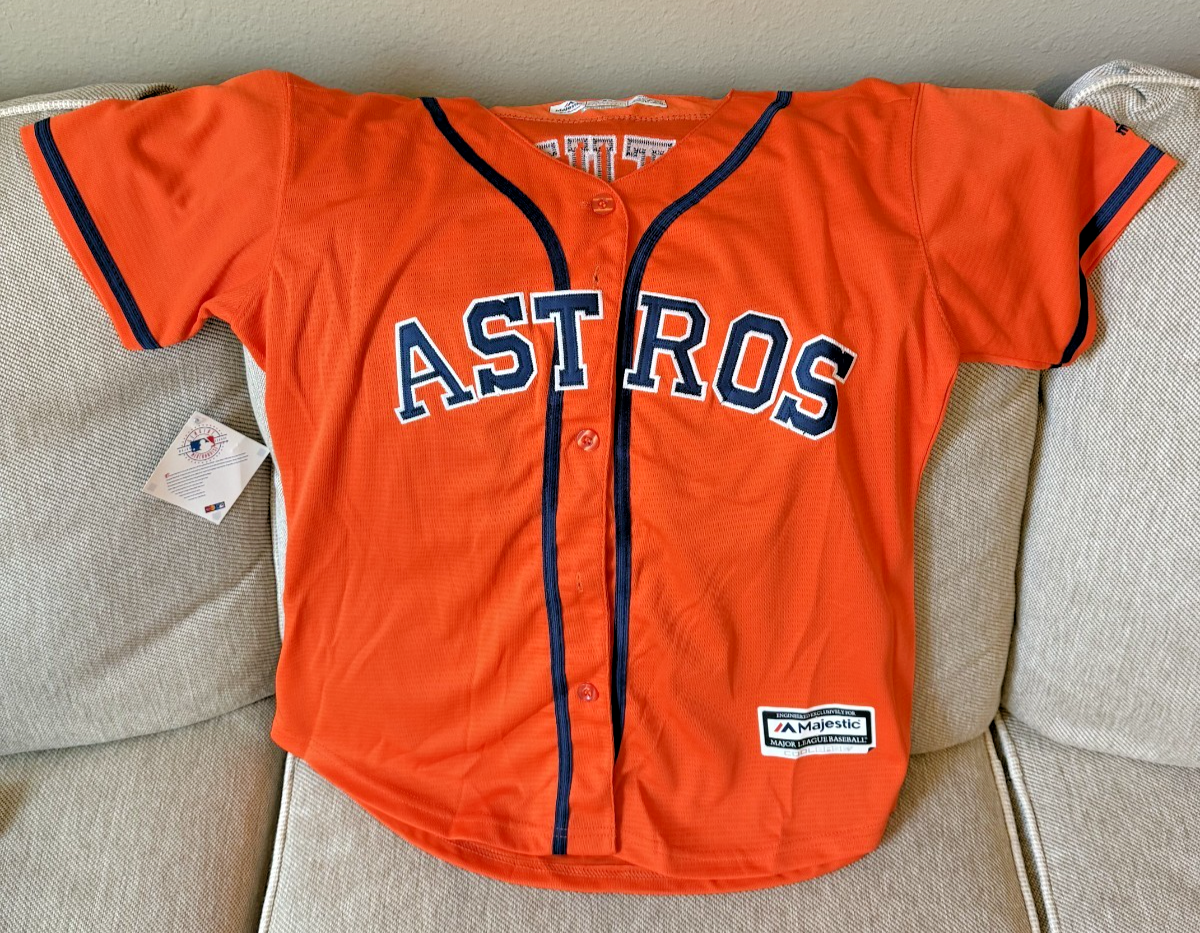 Houston Astros #27 Jose Altuve Orange Jersey, Women
