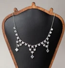 Vintage Necklace Silver Tone Art Deco Rivière Style Estate Jewelry
