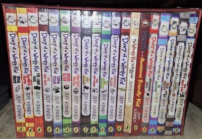 Jeff Kinney Diary of a Wimpy Kid Box Of Books 1-19 Series Boxed