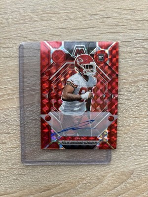2023 Mosaic Felix Anudike-Uzomah Red Prizm Auto /199 #320 Kansas City Chiefs