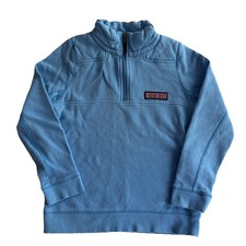 Vineyard Vines Shep Sweasthirt Pullover 1/4 Zip Cotton Small 8 10 Light Blue EUC