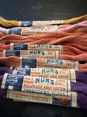 Vintage 14 Nun s Embroidery Boilfast Thread 1920/30s Excellent Condition RARE