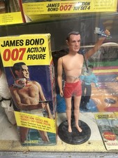 Vintage 1965 Gilbert James Bond 007 12 Action Figure with Box And Some Acces