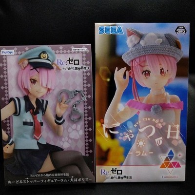 Re Zero Ram Figur Preis Set Nudelstopper Hundeohren Polizei Sammlerstück Japan