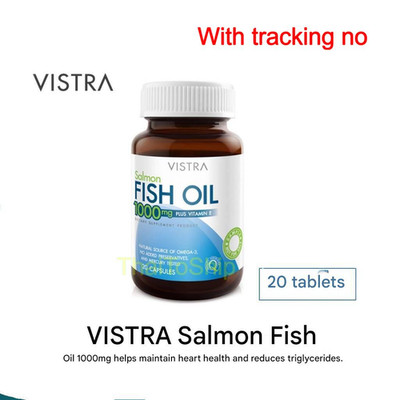 3 Bottles VISTRA Salmon Fish Oil 1000mg Dietary Supplement 20 tablets