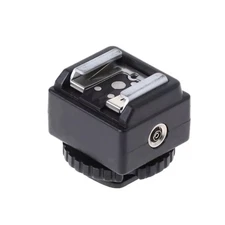 For Nikon For Canon Flash to Camera Hot Shoe Converter Adapter PC Sync Socket