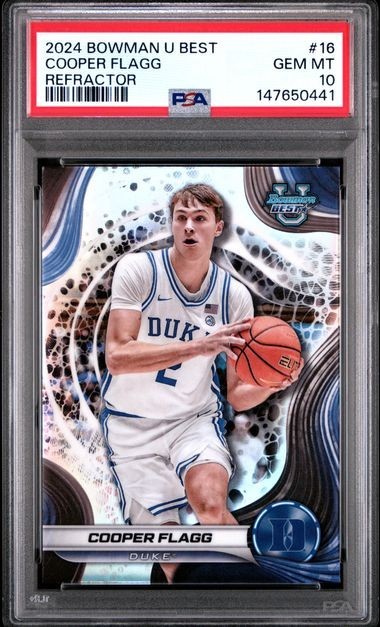 2024-25 Bowman University Best - Cooper Flagg #16 Refractor (RC) PSA 10!!!!