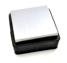 Steel Bench Block W/Rubber Base 2-1/2 x1" Anvil & Rubber Jewelry Forming Tool