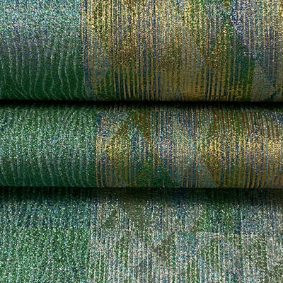 Japanese Silk Fukuro obi Light green Sai Kirara Ori Uroko Japanese Silk Fukuro obi Light green Sai Kirara Ori Uroko