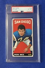1965 Topps Football Ron Mix #168 Graded PSA 6 Very Sharp! M28