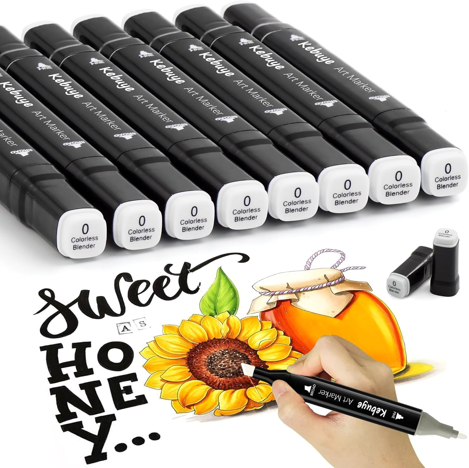 - Dual Tips Marker Set Blender Blending Pen - A