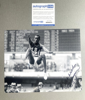 BOB BEAMON Olympiasieger 1968 In-person signed Foto 20x25 Autogramm COA ACOA