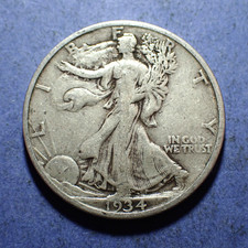 1934-S Walking Half Dollar  Ch. Fine