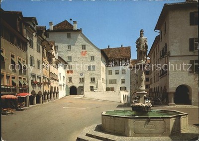 Wil SG Hofplatz mit Brunnen