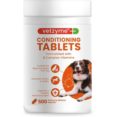 Vetzyme Conditioning Tablets for Dogs (500 Tablets) - With B Complex Vitamins