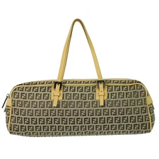 FENDI Zucchino Canvas 8BL006 Handbag Beige