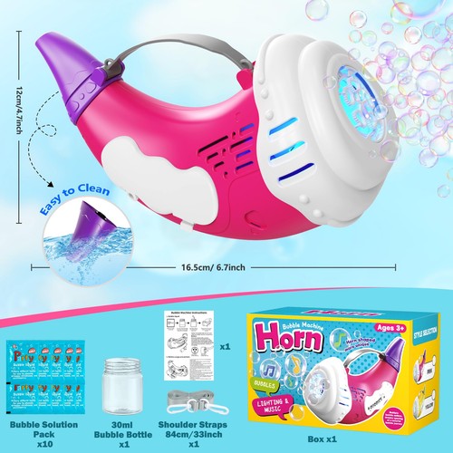 Seifenblasenmaschine 2 in1 Bubble-Trompete Automatischer/Blasen Sie mit Ihrem... - Bild 6 von 7