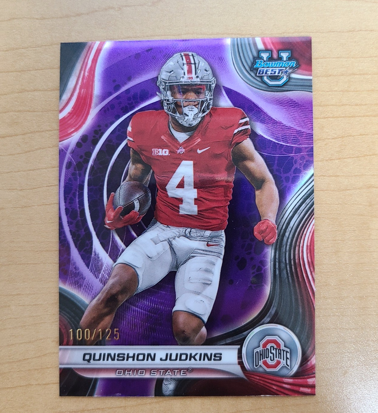 2024 Bowman's Best University - Quinshon Judkins #74 Purple Refractor /125 (RC)