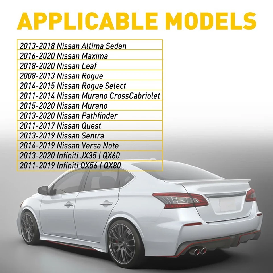 Conjunto completo de luz de lámpara de matrícula LED para Nissan Máxima Altima Murano Rogue Foto 2 de 4