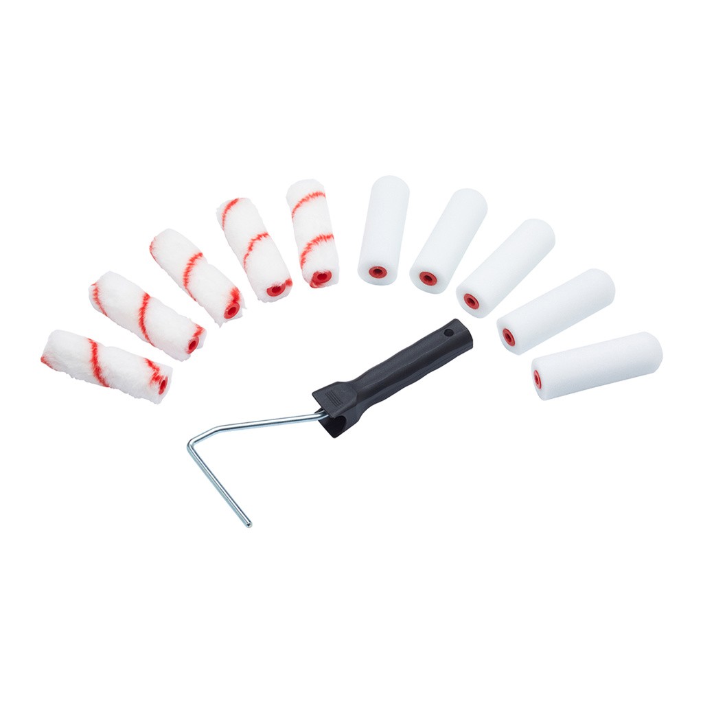 ProDec 11pc Mixed Mini Roller Set - Emulsion, Gloss & Satin for Walls & Ceilings