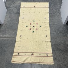 Vintage Mexican Serape Blanket, Woven Stripes, Southwest Rug 32x78