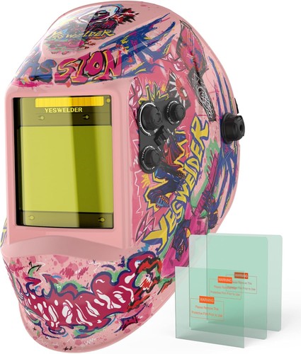 Darkening Welding Helmet 3.94"×3.82" Large Viewing Welding Hood Battery Powered - View #3