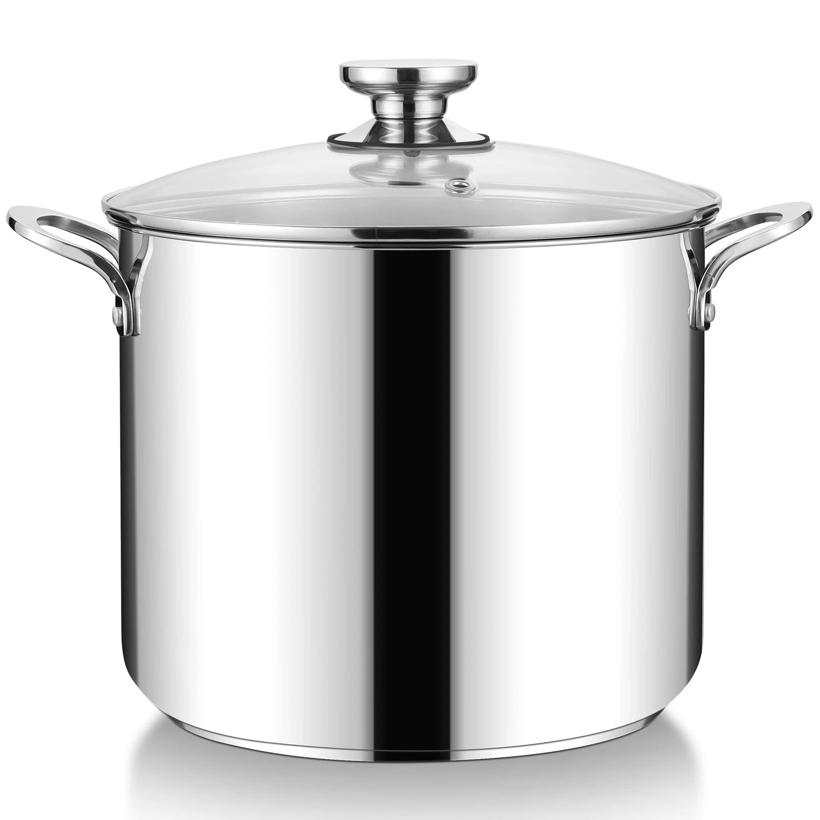 HaWare Stock Pot, 12L Large Stainless Steel Stockpot with Clear 12L, Silver
Opens in a new window or