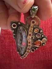Australian Opal Butterfly Pendant