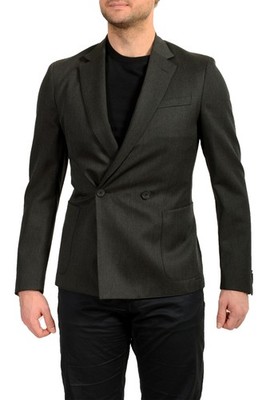 Hugo Boss Men's Nielsen3 Slim Fit 100%Wool Double Breasted Blazer US 38R IT 48R